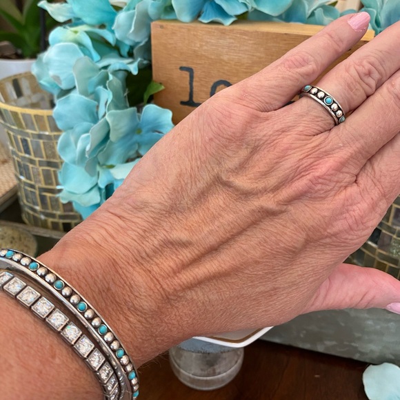 ⭐️SOLD⭐️Brighton “INDIE” Turquoise Bracelet & Ring - Picture 4 of 7